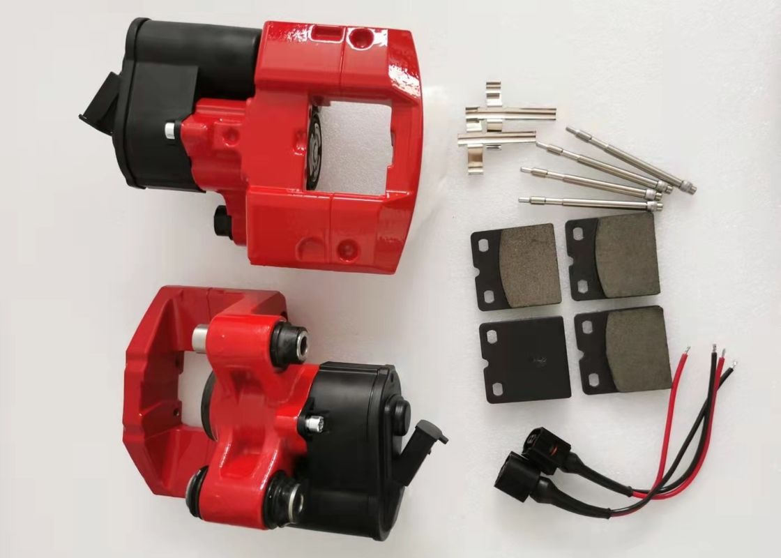 16in Wheel Red Tesla Brake Pads For Rear Double Caliper